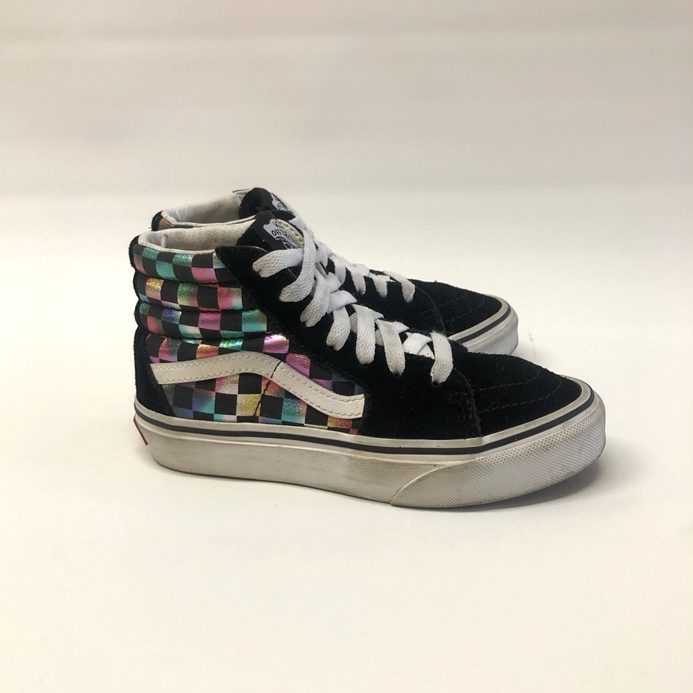 Vans SK8 Hi kids iridescent skate shoes size 13.0